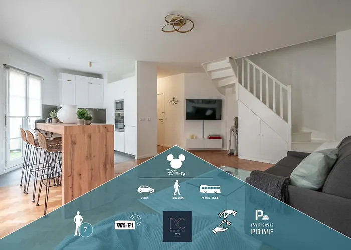 *Disneyland-Paris* Duplex 7Pers, Parking, Wifi, Netflix